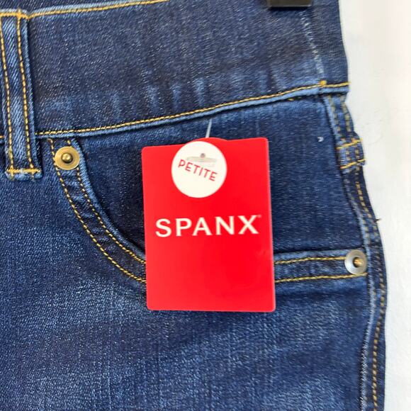 Spanx NWT Flare Pull on Stretch Jeans - Midnight Shade Women’s Size XS Petite - Picture 8 of 8
